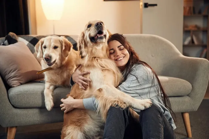 Two pets in frame — skip this
